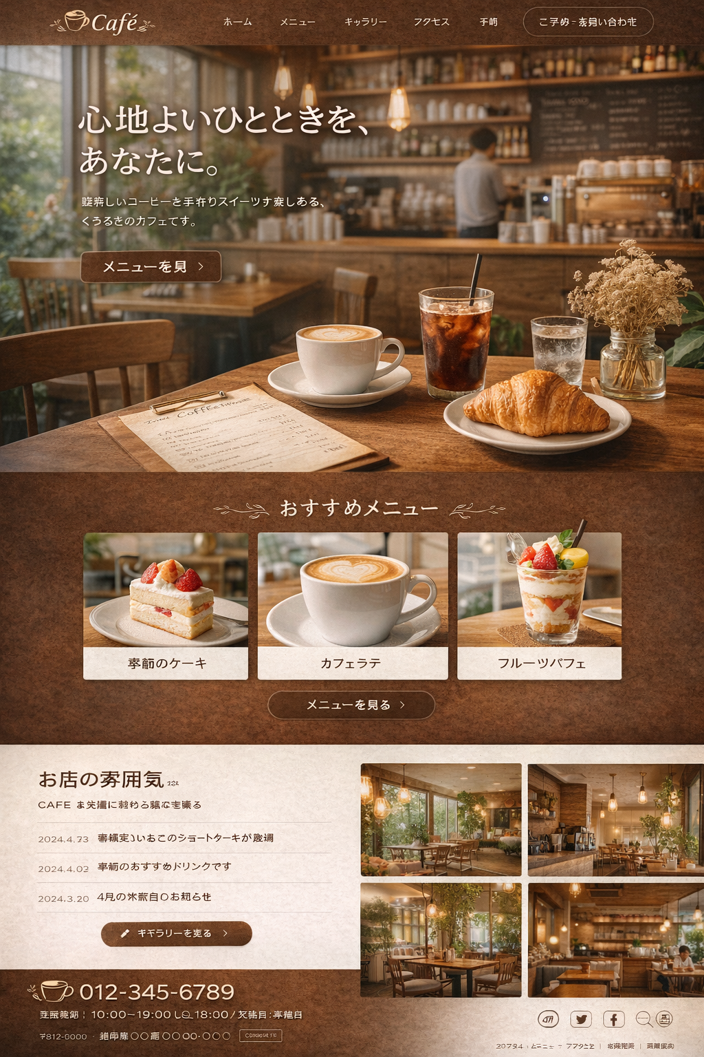 飲食店モデルサイト